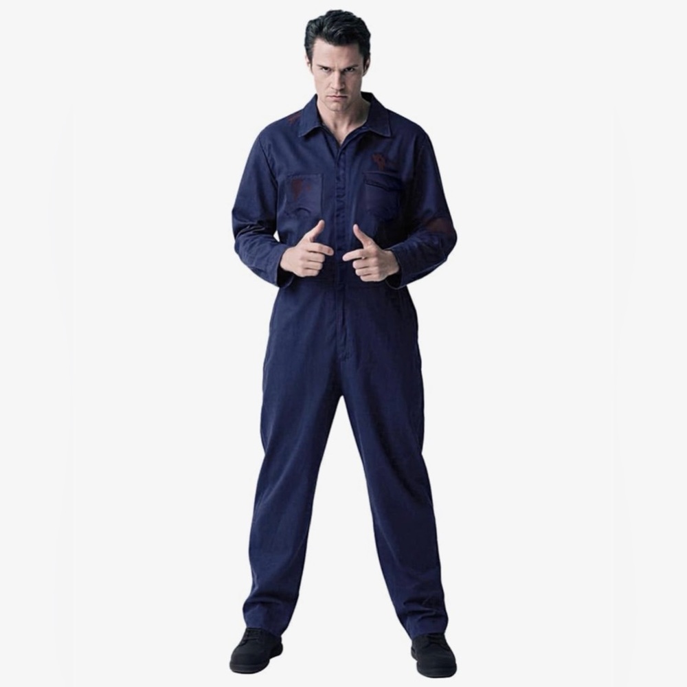 Navy Blue Coverall Jumpsuit